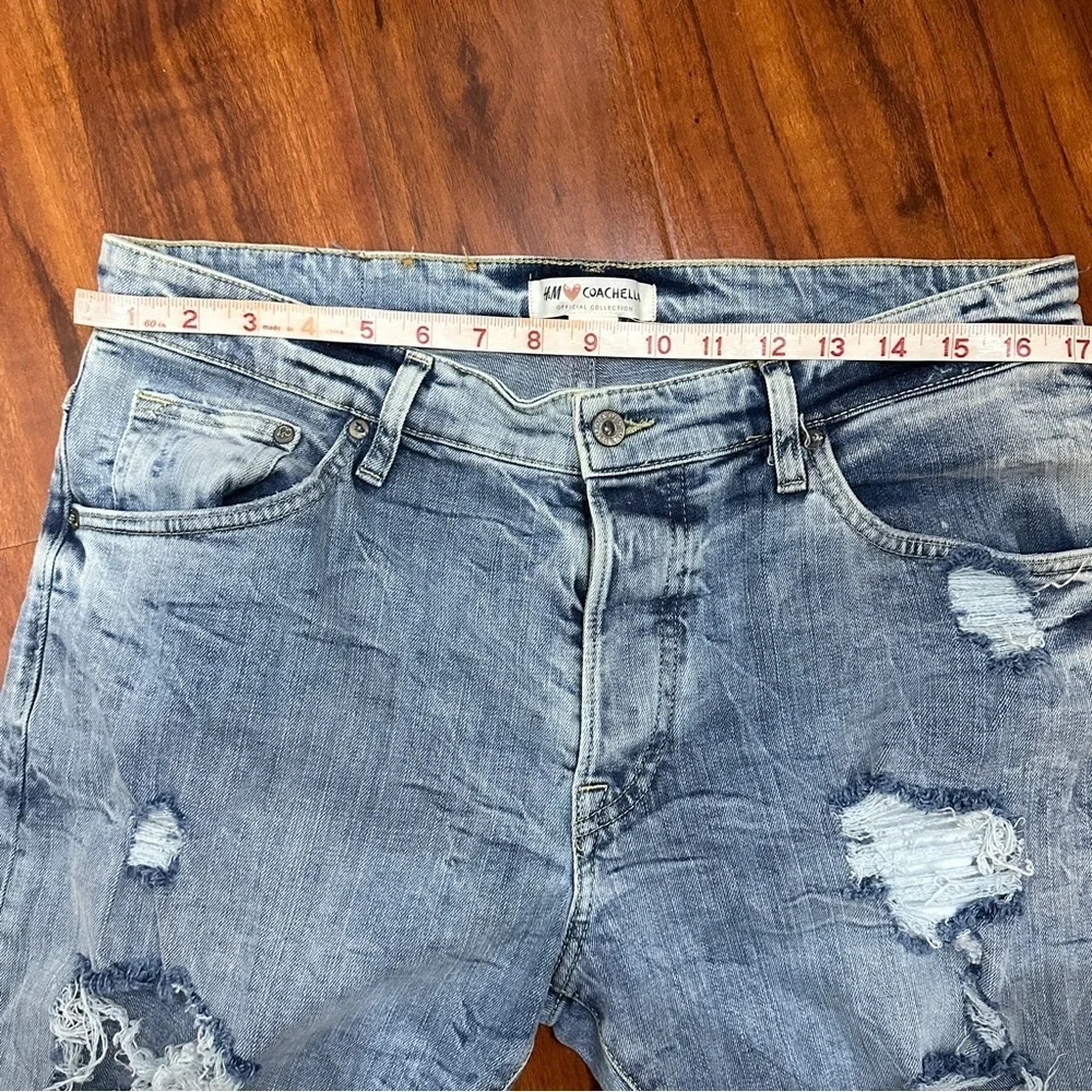 HM Coachella  Denim Jeans Pants Distressed Size 36X34